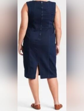 NWT Sleeveless Denim Sheath Dress Size 20